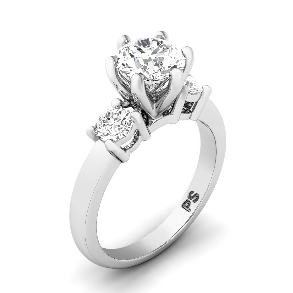 0.90-3.40 CT Round Cut Lab Grown Diamonds - Engagement Ring