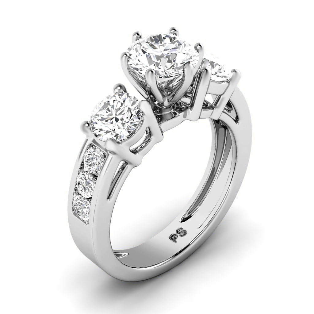 1.15-2.30 CT Round & Princess Cut Diamonds - Engagement Ring
