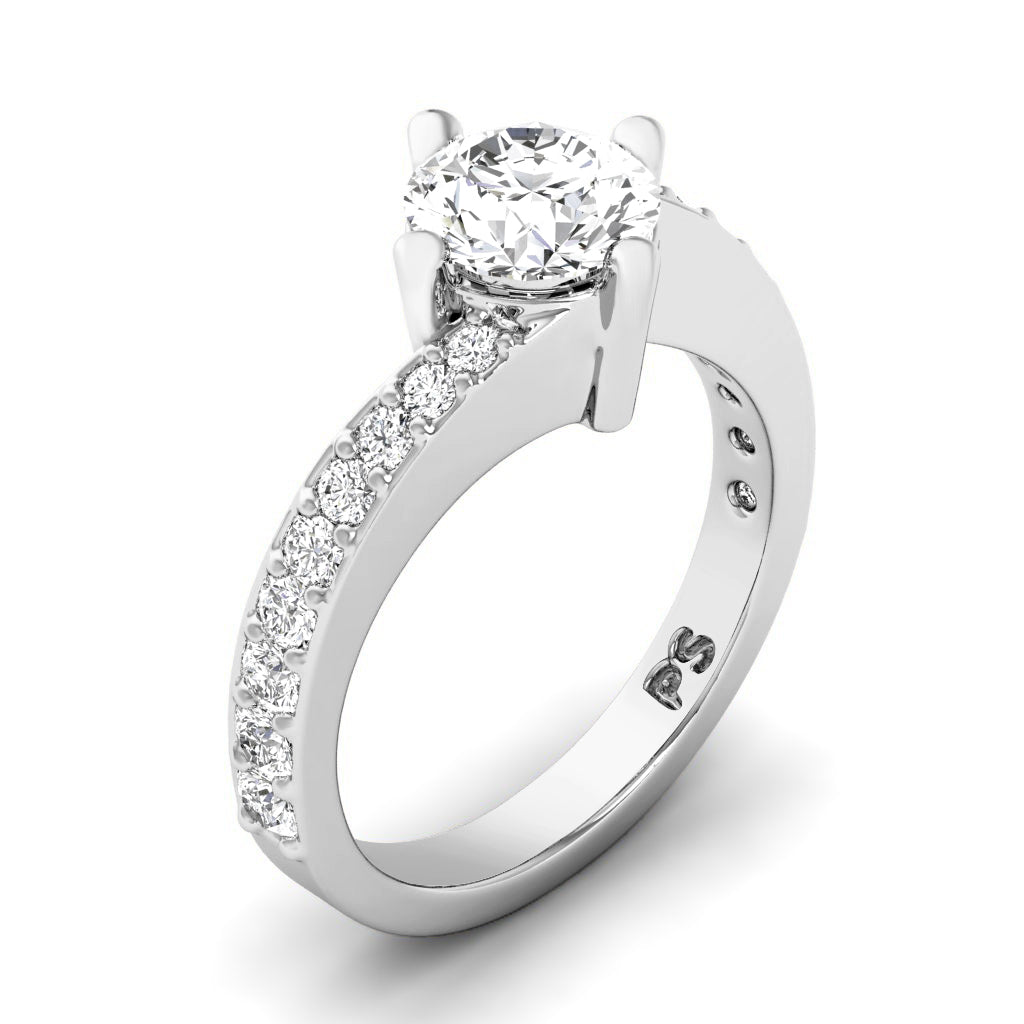 0.85-3.35 CT Round Cut Lab Grown Diamonds - Engagement Ring