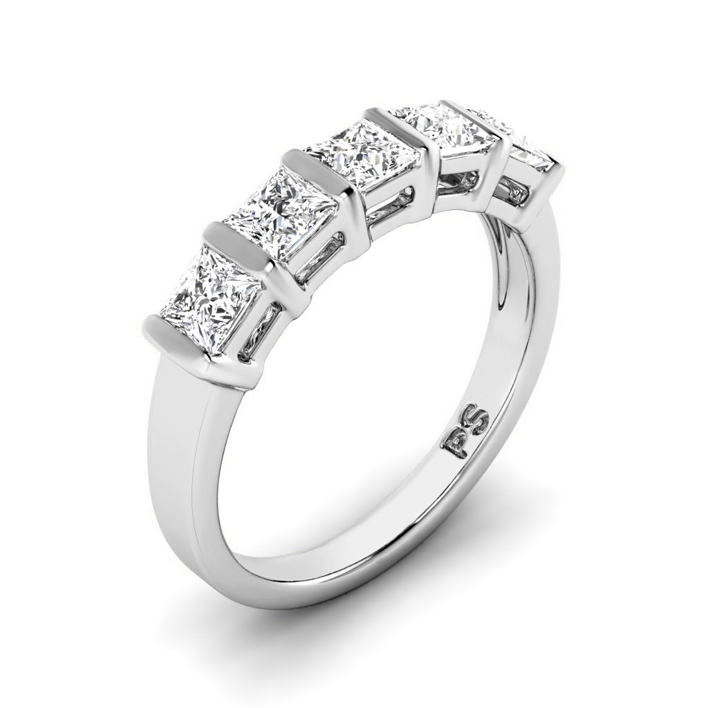 1.00 CT Princess Cut Lab Grown Diamonds - Wedding Band