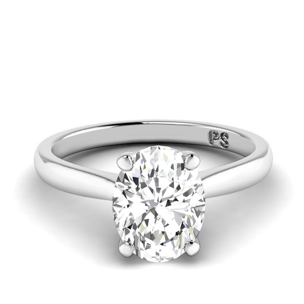 0.50-6.00 CT Oval Cut Diamonds - Solitaire Rings