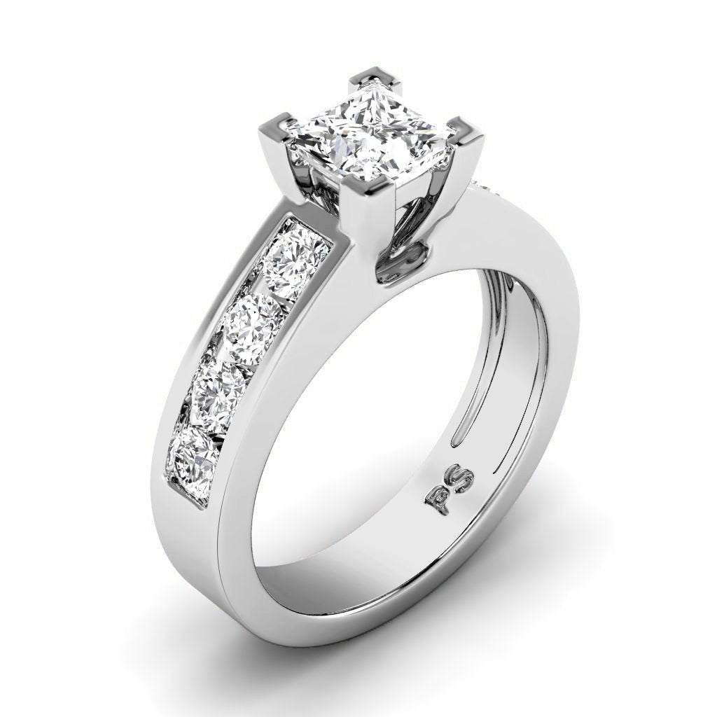 1.30 - 6.80 CT Princess & Round Cut Diamonds - Engagement Ring - Primestyle.com