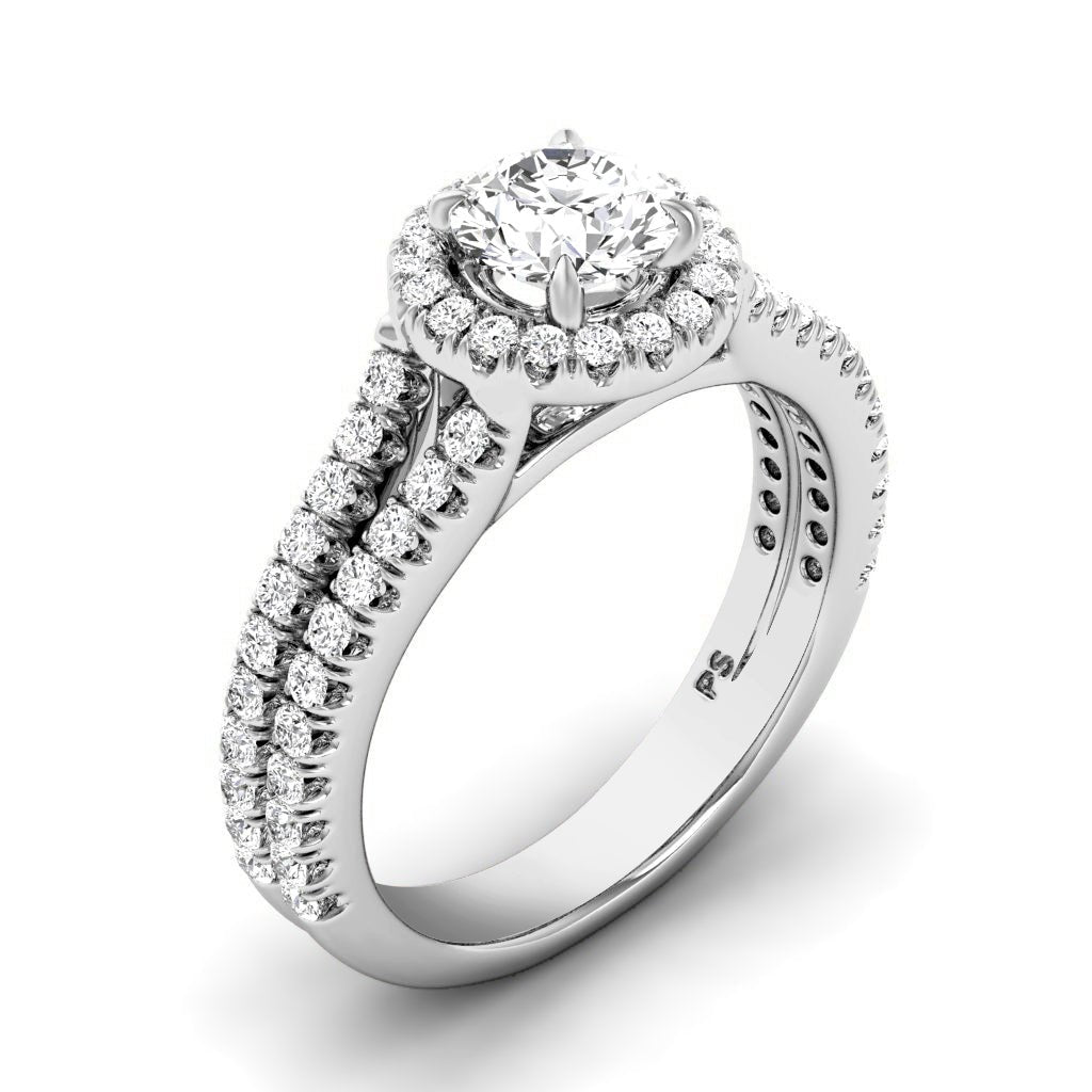 0.95-2.10 CT Round Cut Natural Diamonds - Engagement Ring