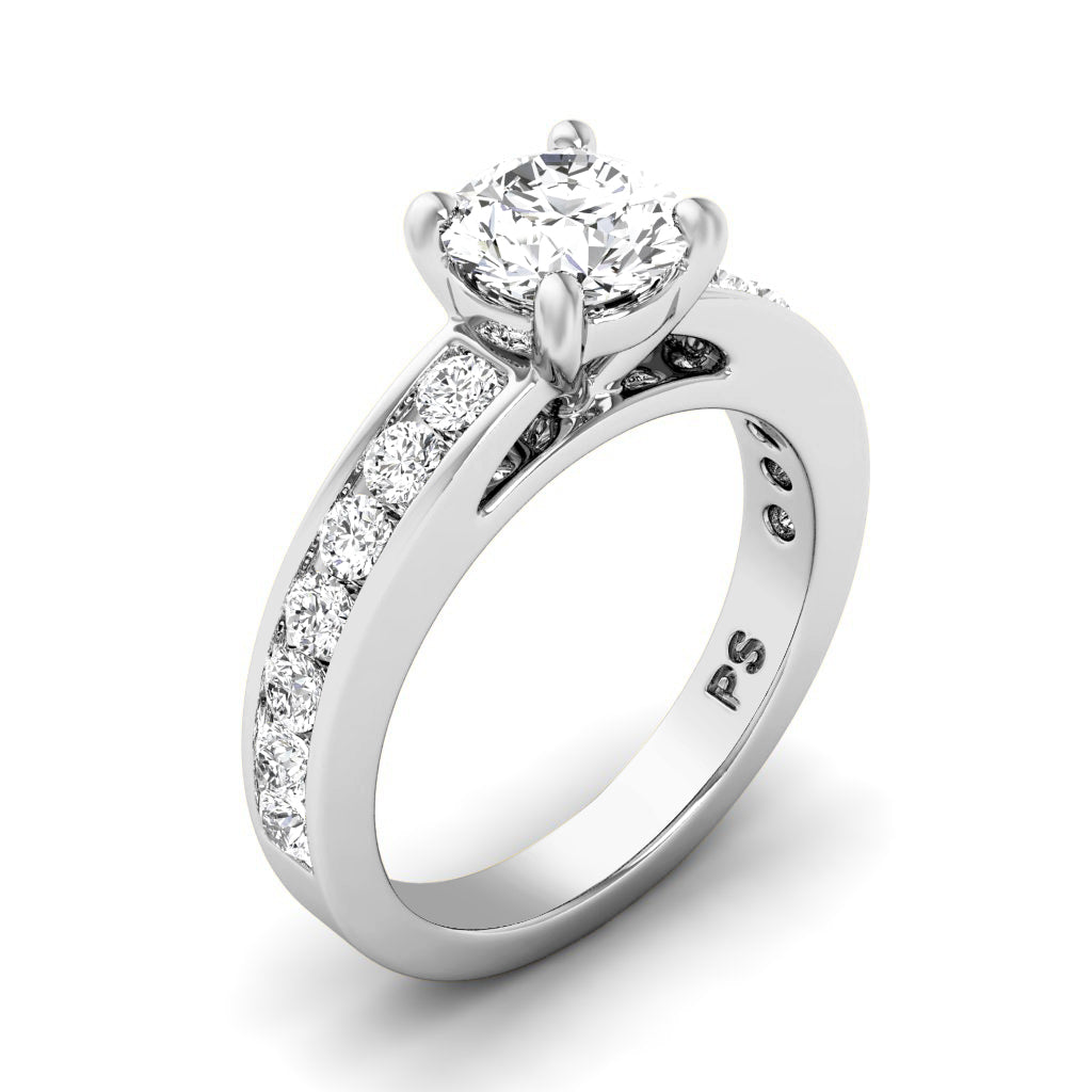 1.00-2.15 CT Round Cut Natural Diamonds - Engagement Ring