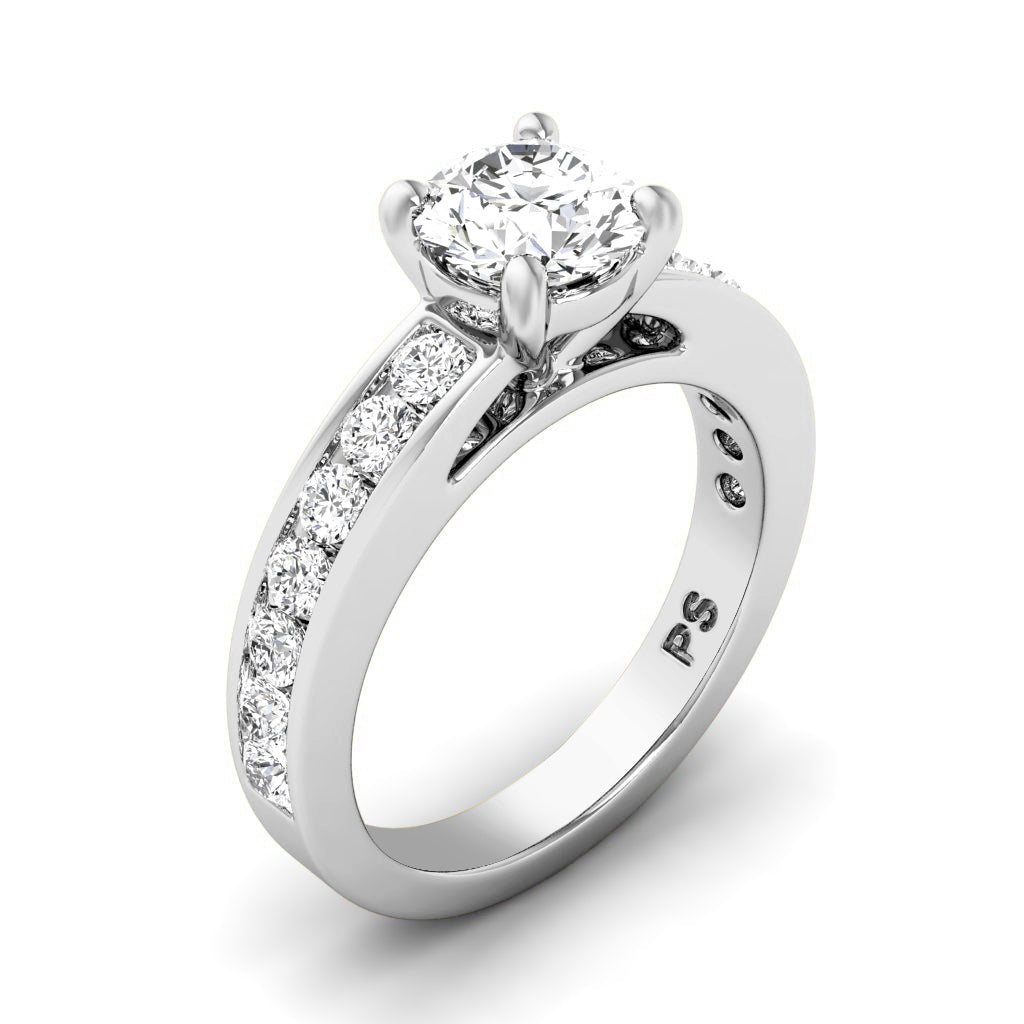 1.00-2.15 CT Round Cut Natural Diamonds - Engagement Ring