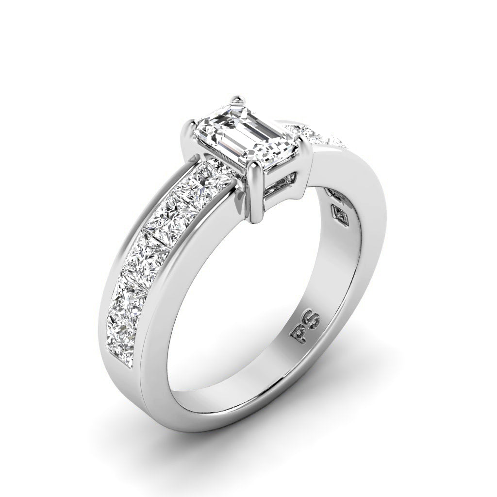 1.85-3.00 CT Princess & Emerald Cut Diamonds - Engagement Ring