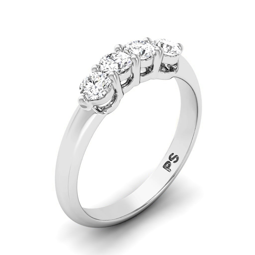 0.60 CT Round Cut Lab Grown Diamonds - Wedding Band