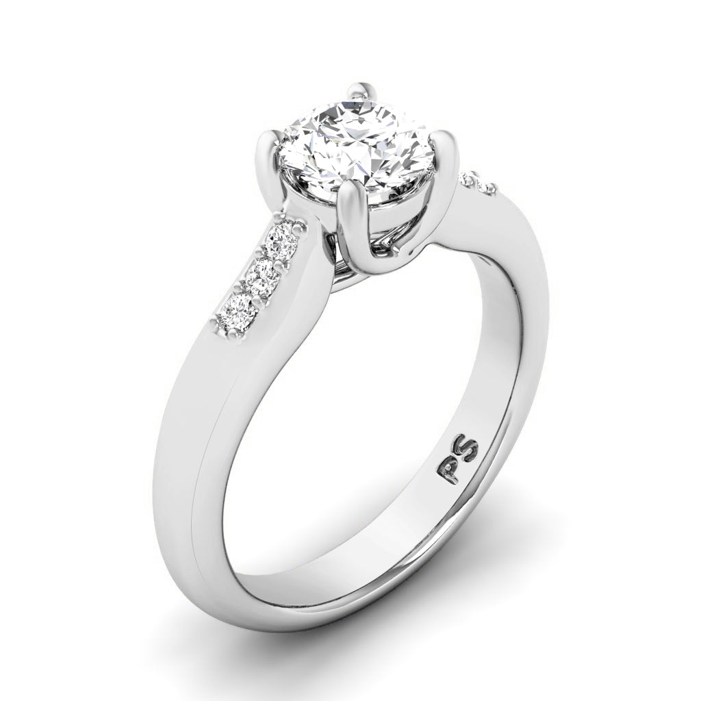 0.45-1.60 CT Round Cut Diamonds - Engagement Ring