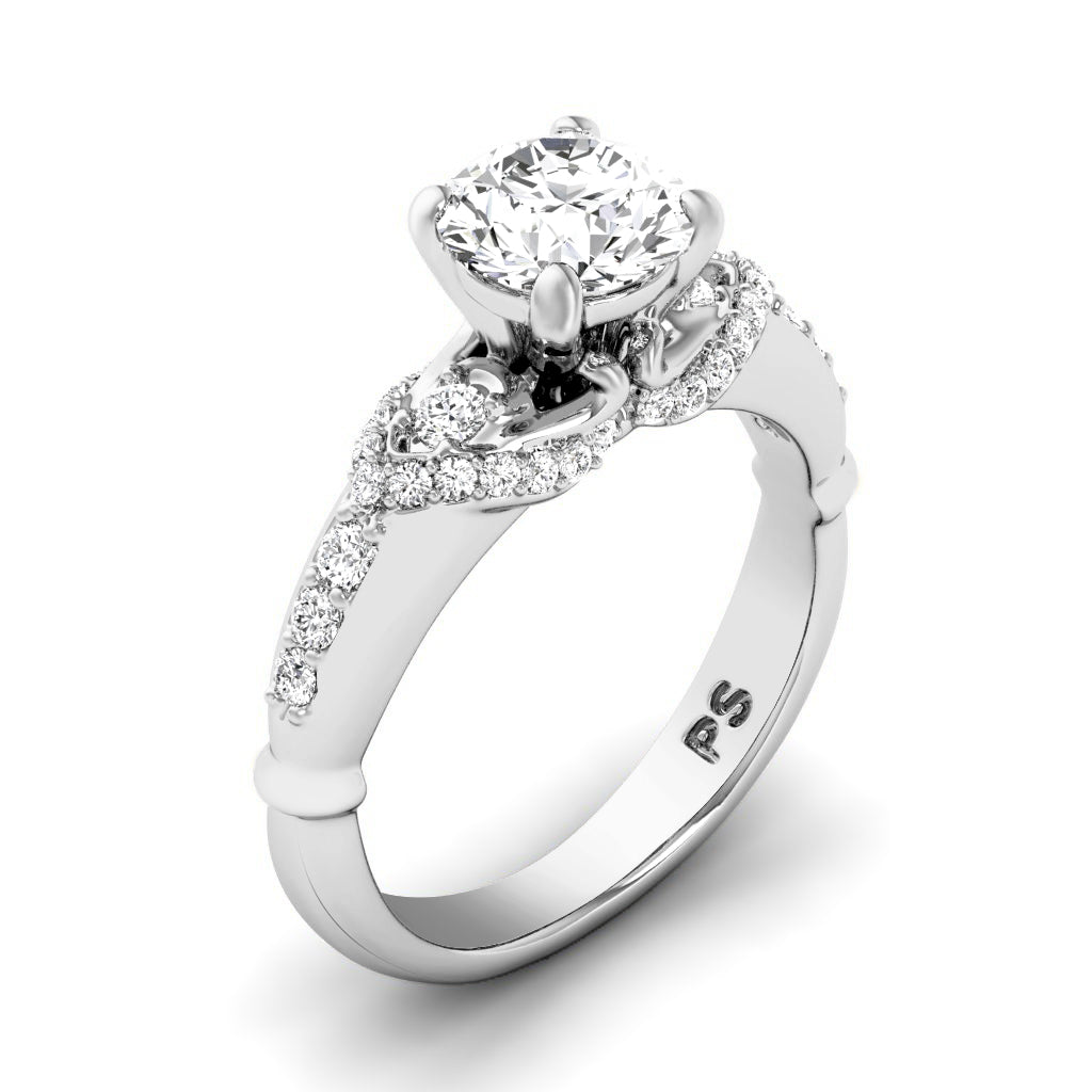 0.60-1.75 CT Round Cut Natural Diamonds - Engagement Ring