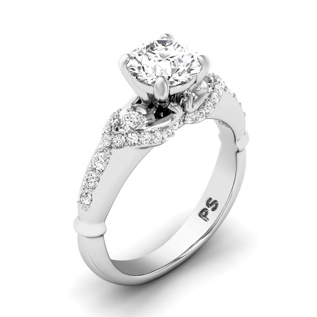 0.60-1.75 CT Round Cut Natural Diamonds - Engagement Ring