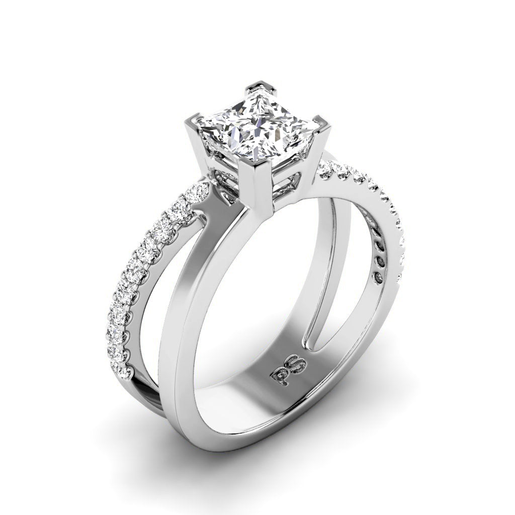 0.75-3.25 CT Round & Princess Cut Lab Grown Diamonds - Engagement Ring