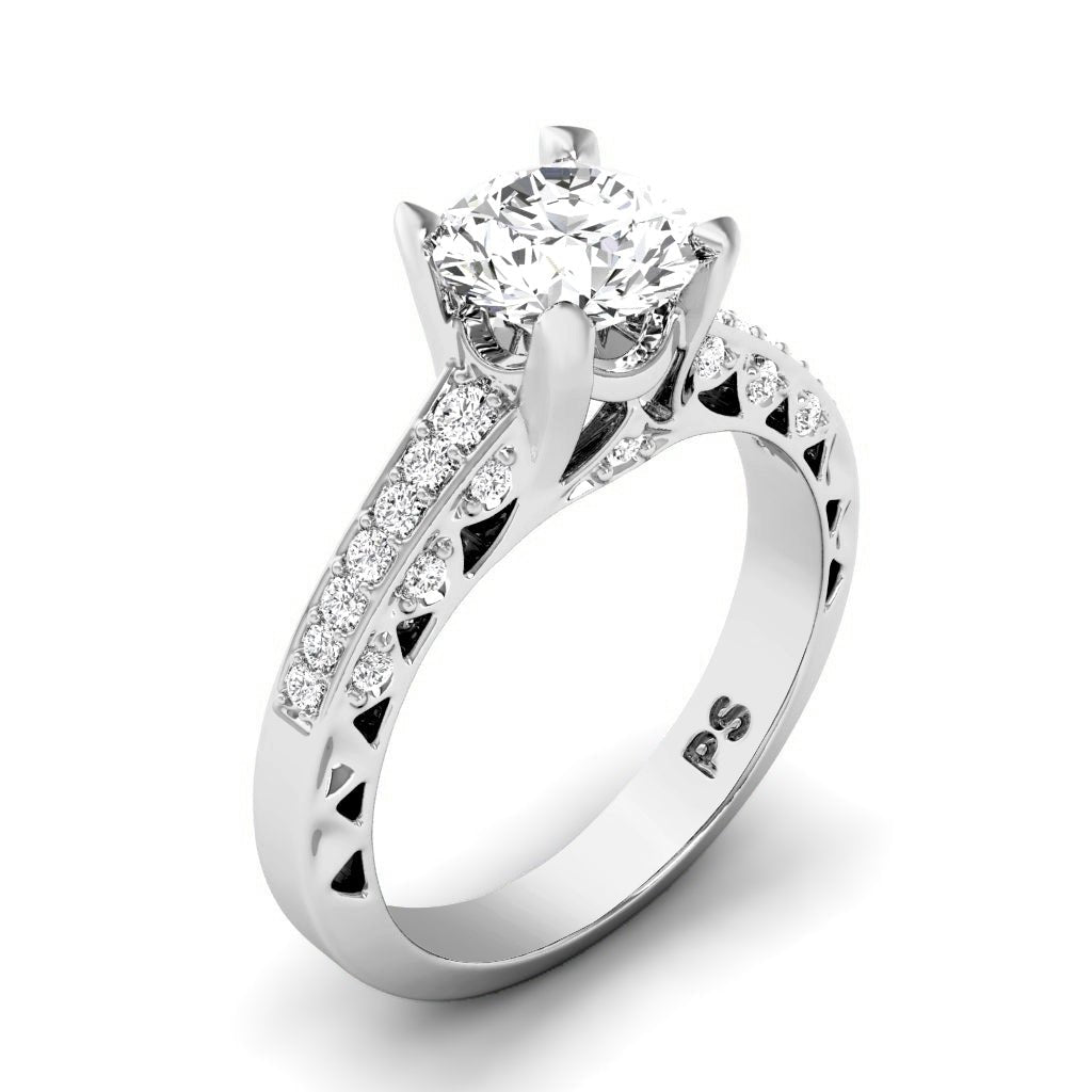 0.60-1.75 CT Round Cut Natural Diamonds - Engagement Ring
