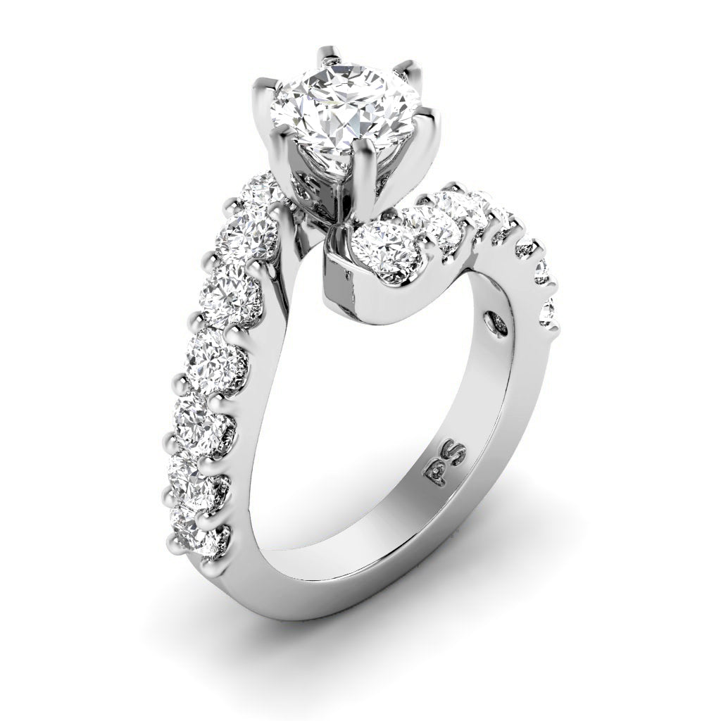 1.80-4.30 CT Round & Emerald Cut Lab Grown Diamonds - Engagement Ring