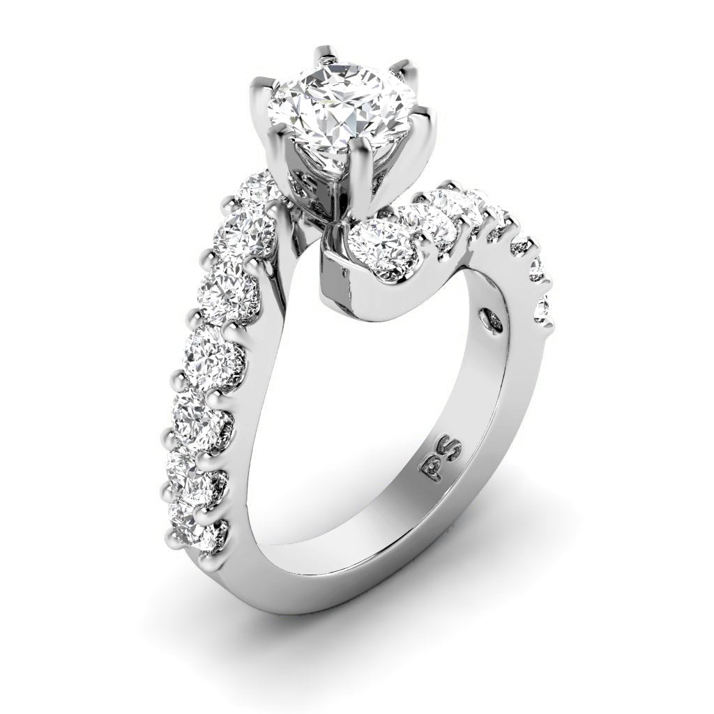 1.80 - 7.30 CT Emerald & Round Cut Diamonds - Engagement Ring - Primestyle.com