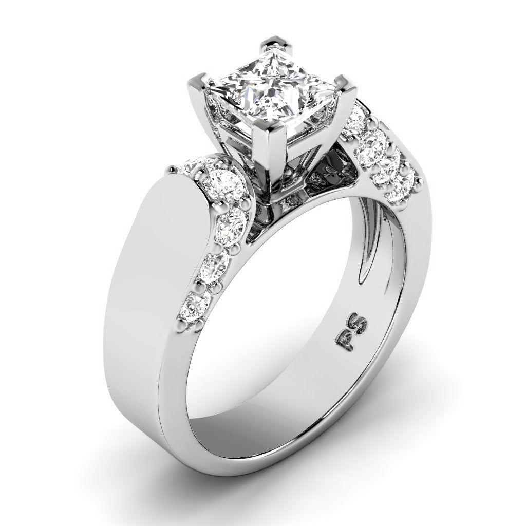 1.15-3.65 CT Round &amp; Princess Cut Lab Grown Diamonds - Engagement Ring