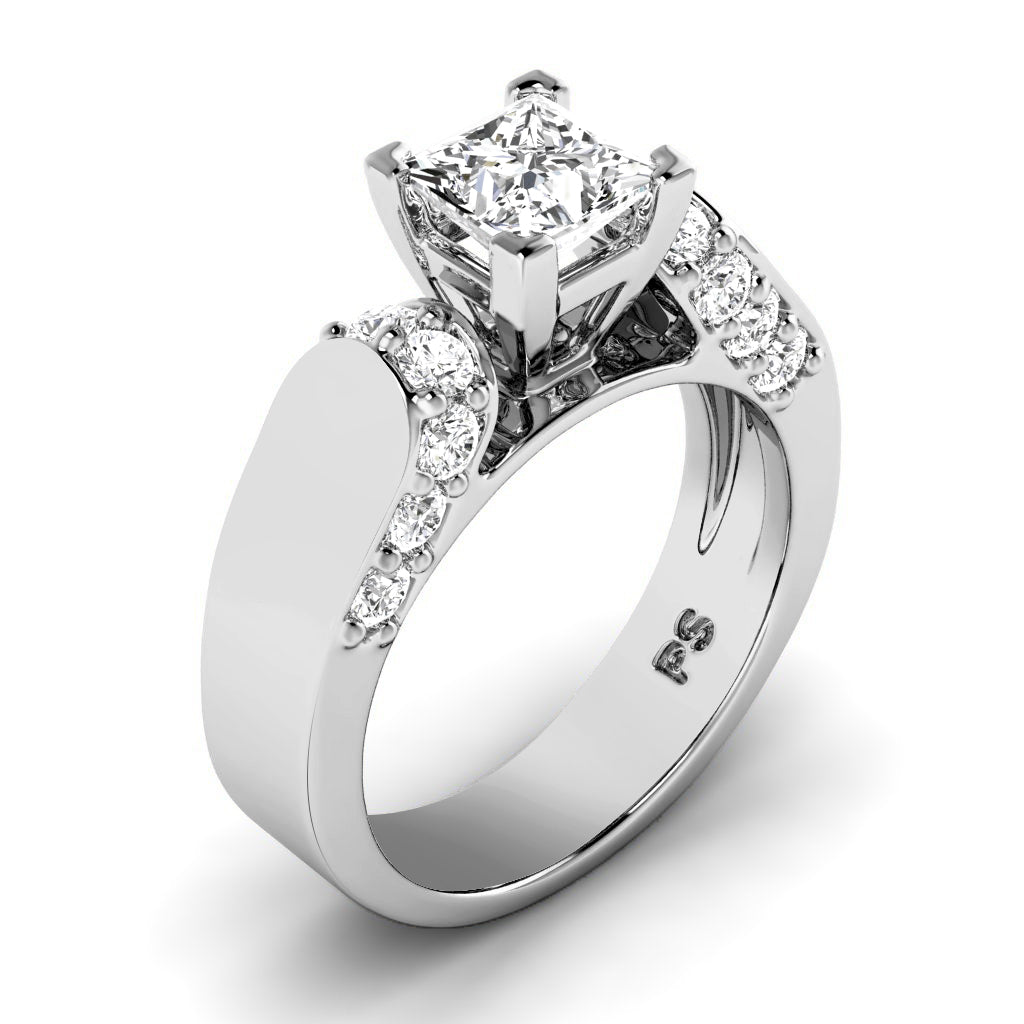 1.15-3.65 CT Round & Princess Cut Lab Grown Diamonds - Engagement Ring