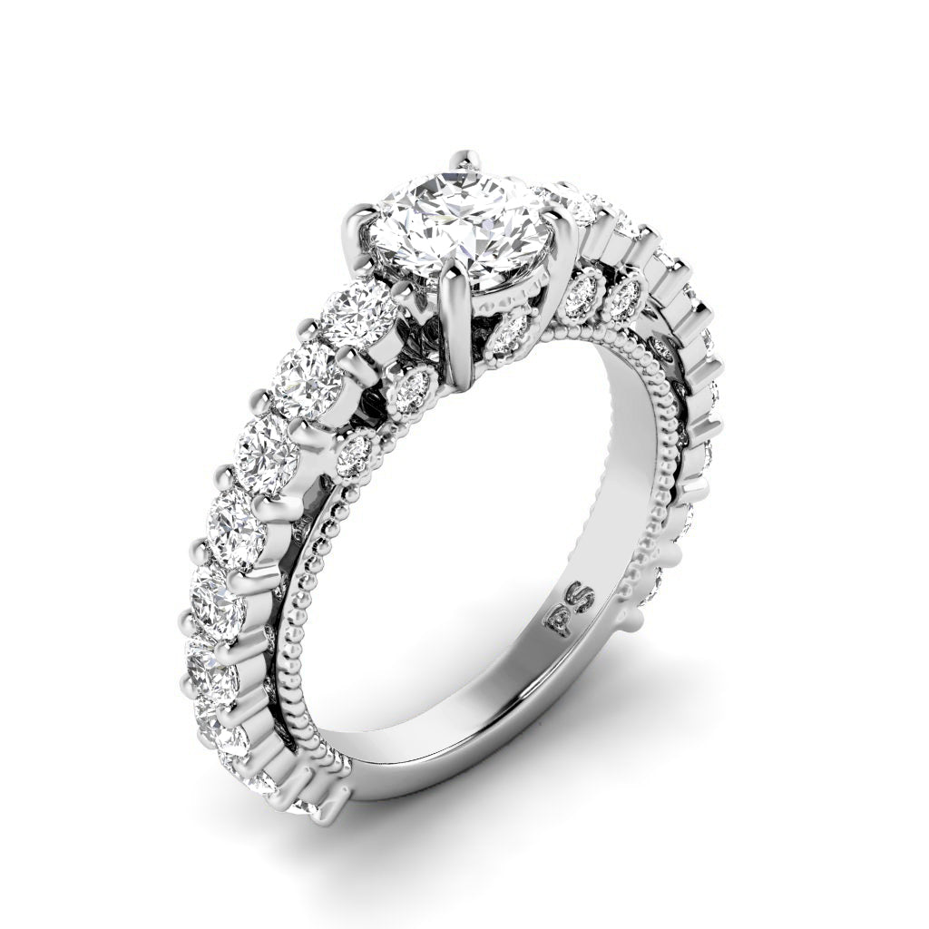 2.20-7.70 CT Round Cut Lab Grown Diamonds - Engagement Ring