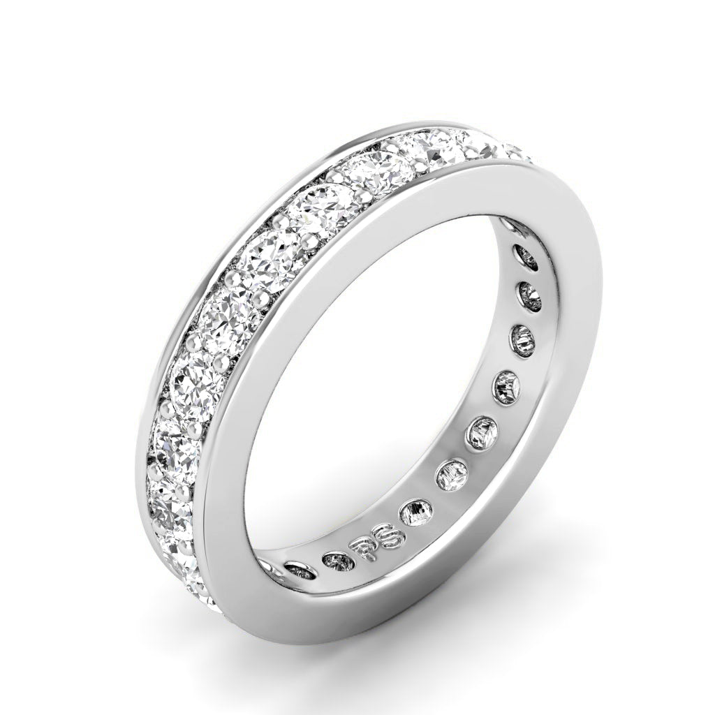 1.25-4.00 CT Round Cut Lab Grown Diamonds - Eternity Ring
