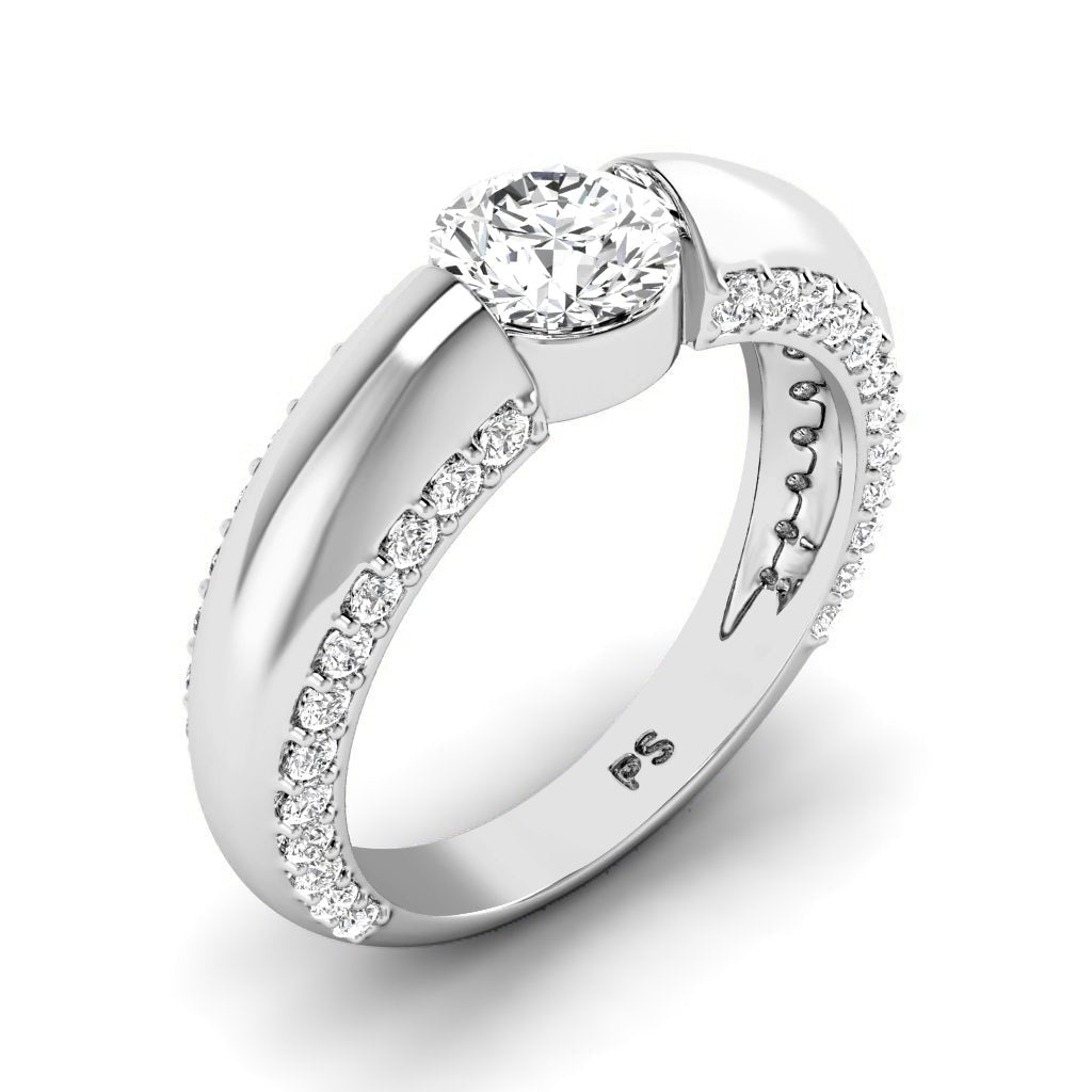 1.15-6.65 CT Round Cut Lab Grown Diamonds - Engagement Ring