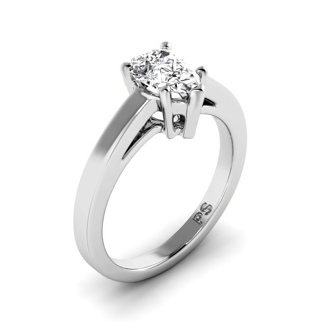 0.35-1.50 CT Pear Cut Diamonds - Solitaire Ring