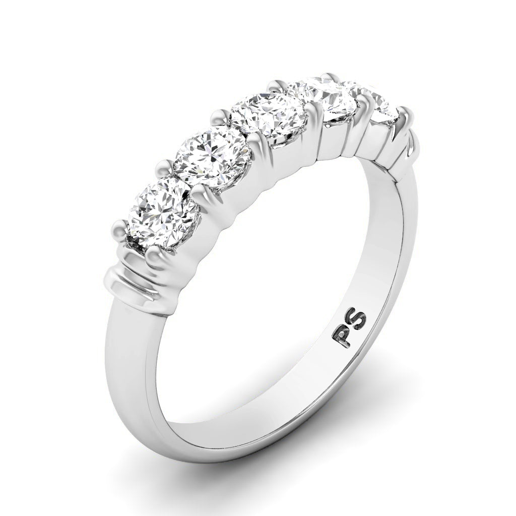 0.80 CT Round Cut Lab Grown Diamonds - Wedding Band