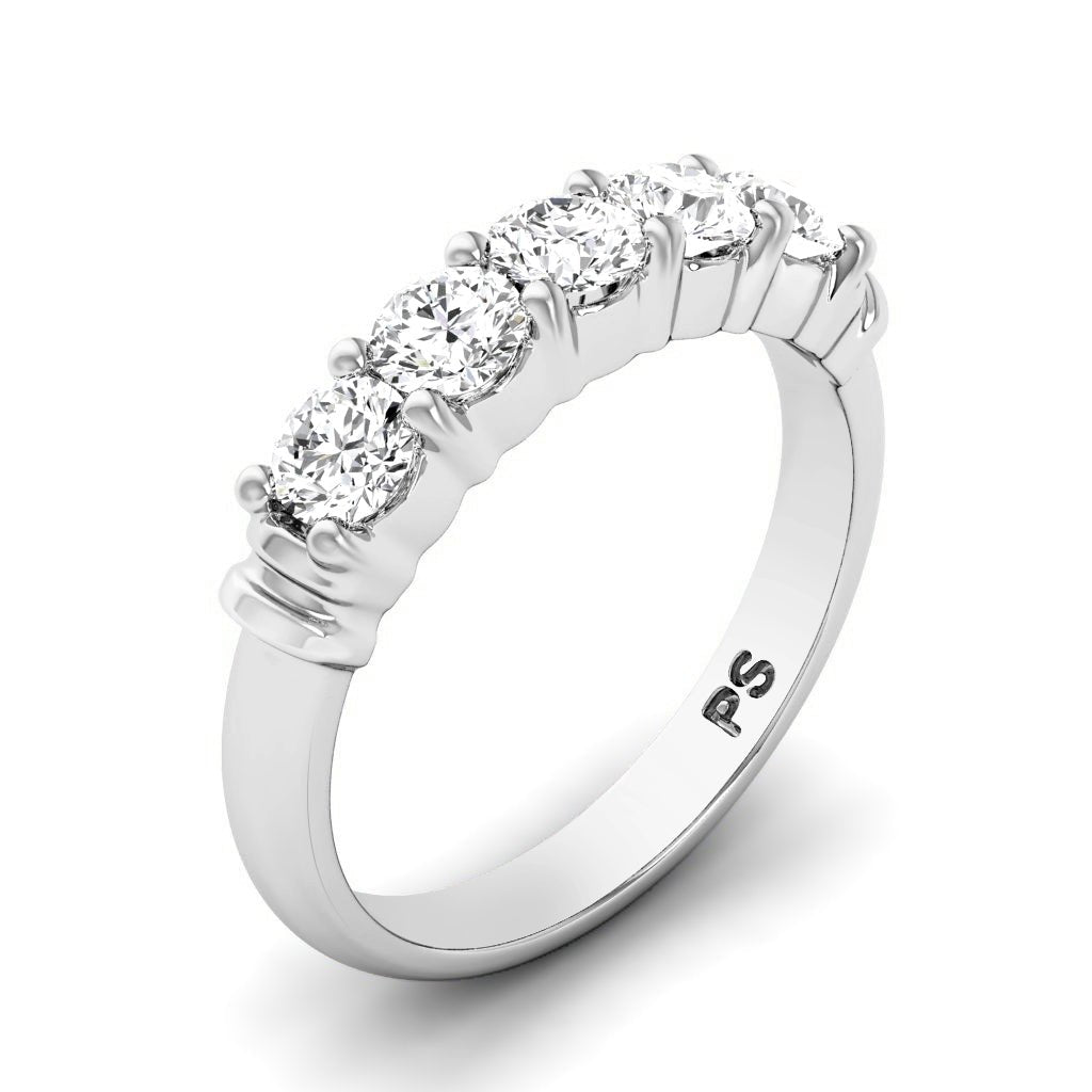 0.80 CT Round Cut Lab Grown Diamonds - Wedding Band - Primestyle.com