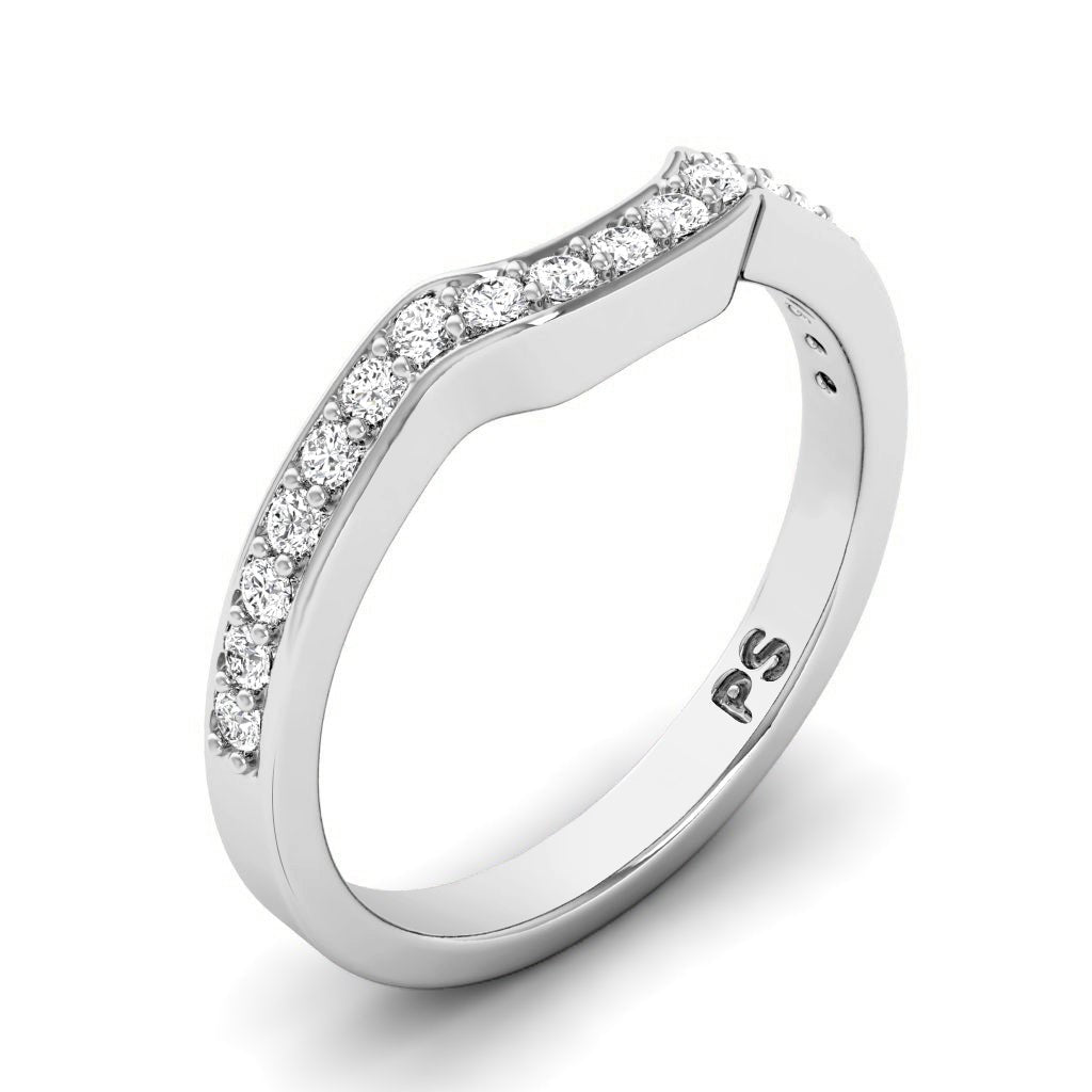 0.25 CT Round Cut Natural Diamonds - Wedding Band