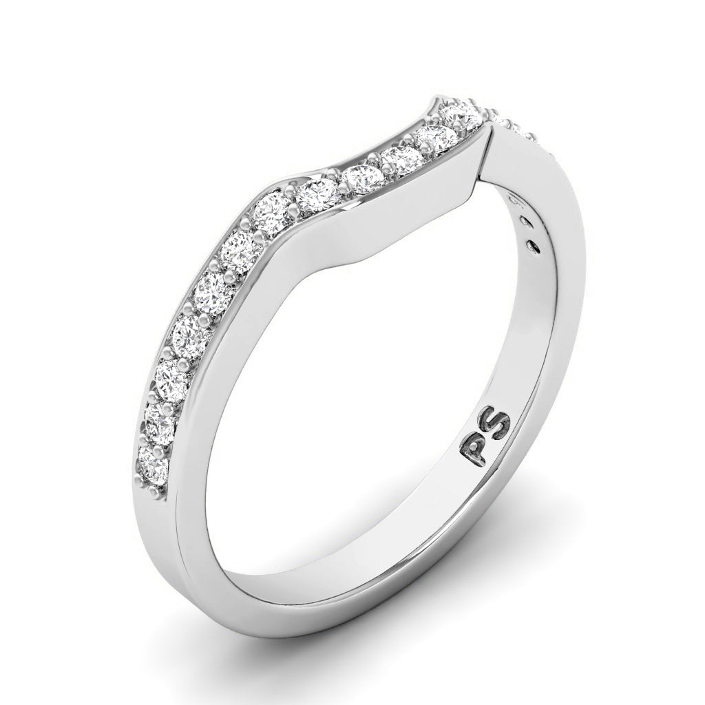 0.25 CT Round Cut Lab Grown Diamonds - Wedding Band