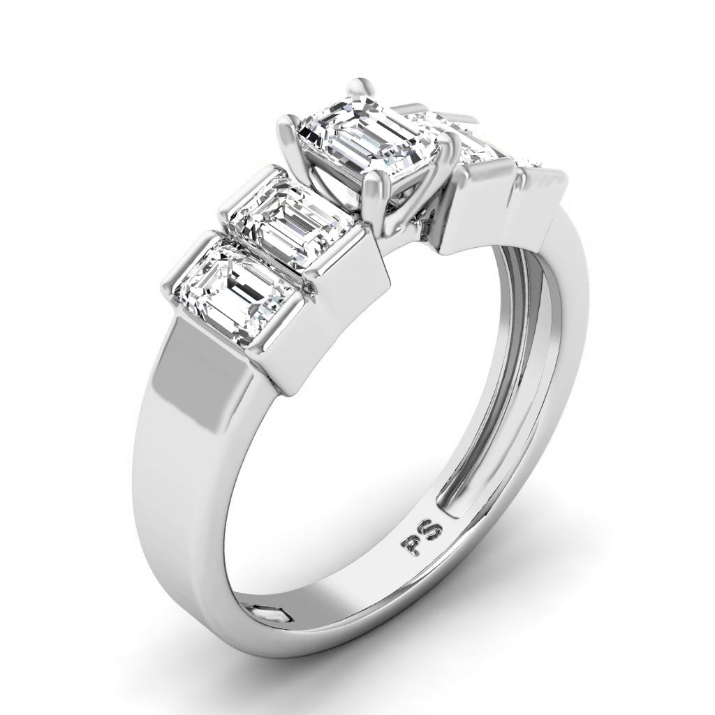 1.80-7.30 CT Emerald Cut Diamonds - Engagement Ring