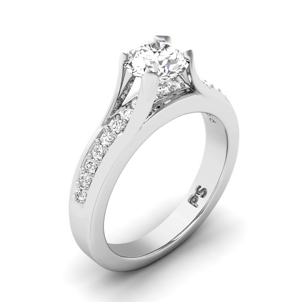 0.60-1.75 CT Round Cut Natural Diamonds - Engagement Ring
