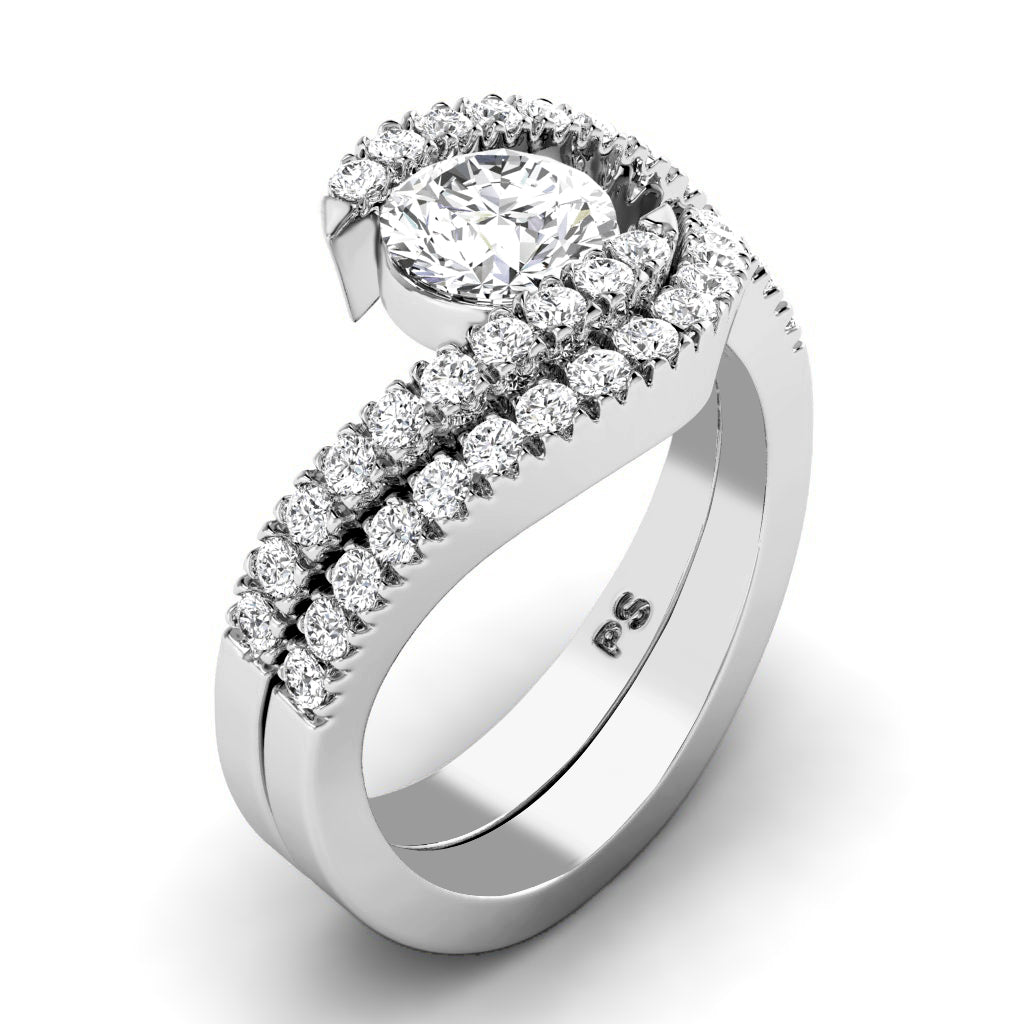 1.10-6.60 CT Round Cut Diamonds - Bridal Set