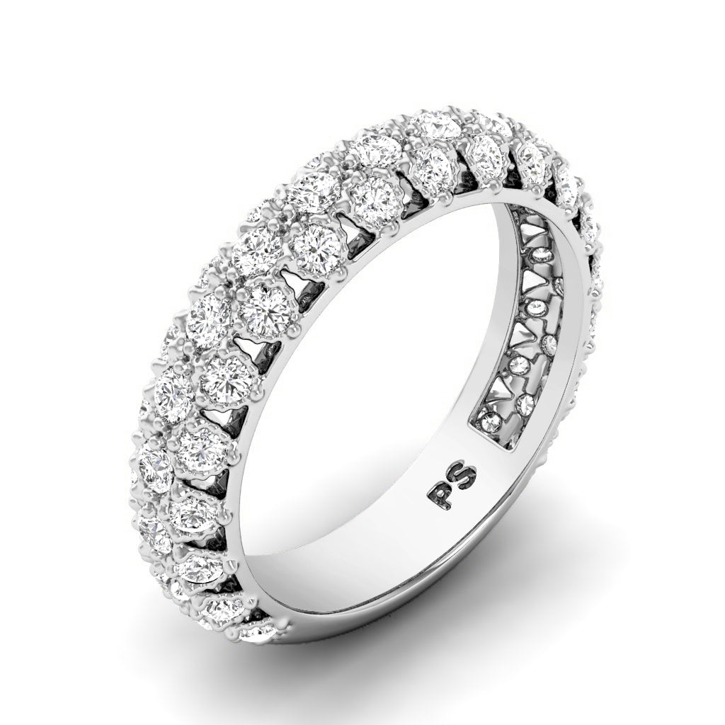 1.50 CT Round Cut Natural Diamonds - Wedding Band