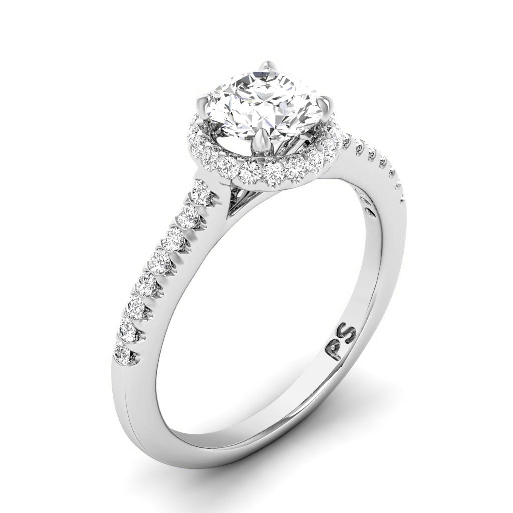 0.80-3.30 CT Round Cut Lab Grown Diamonds - Engagement Ring