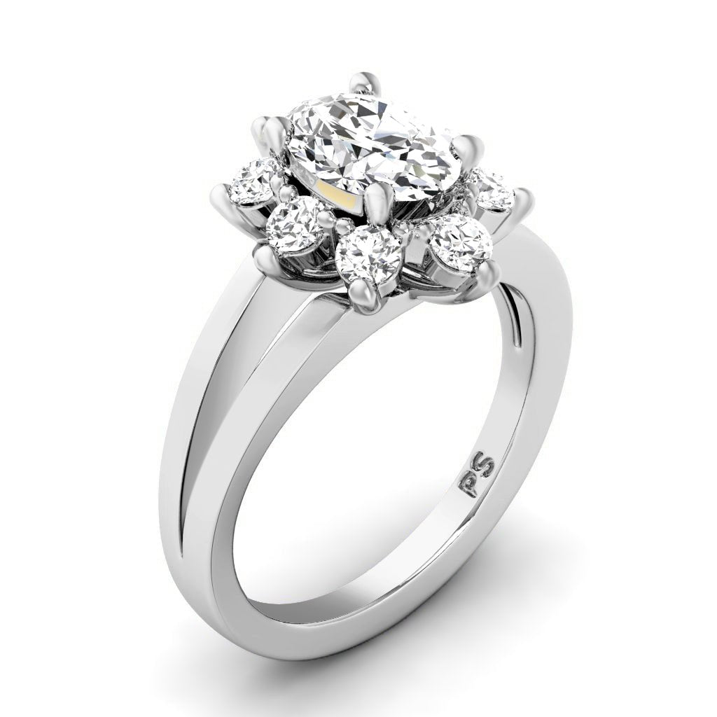 0.75 - 1.90 CT Oval & Round Cut Natural Diamonds - Engagement Ring - Primestyle.com