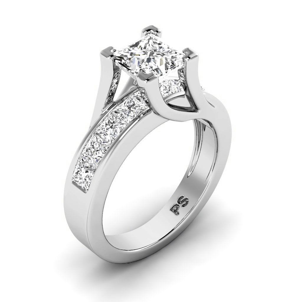 1.55-2.70 CT Princess Cut Diamonds - Engagement Ring