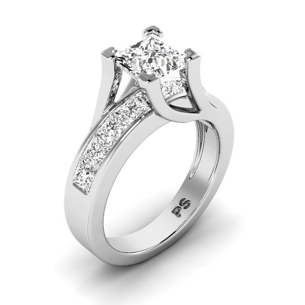 1.55 - 2.70 CT Princess Cut Natural Diamonds - Engagement Ring - Primestyle.com