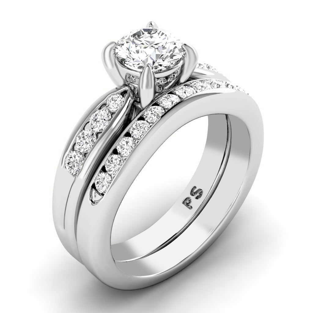 0.90-2.05 CT Round Cut Diamonds - Bridal Set