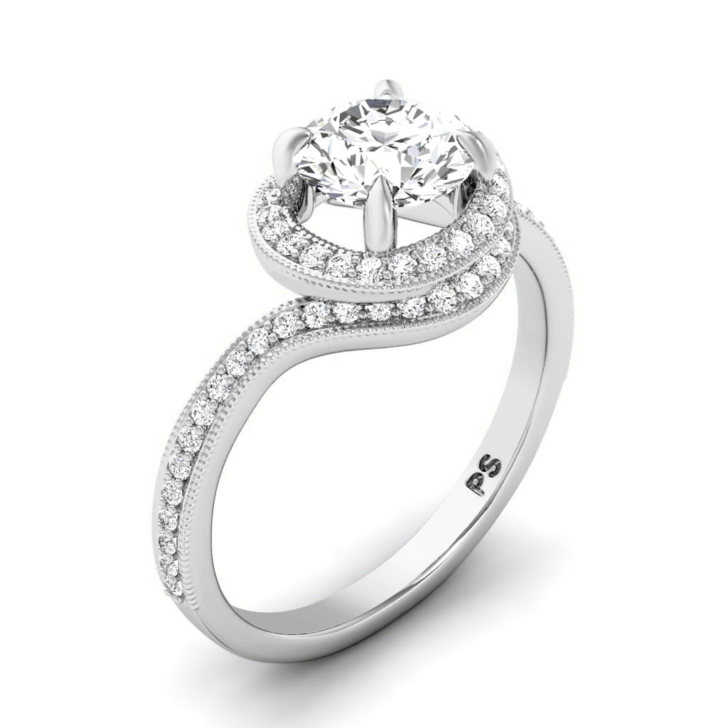 0.60-1.75 CT Round Cut Natural Diamonds - Engagement Ring