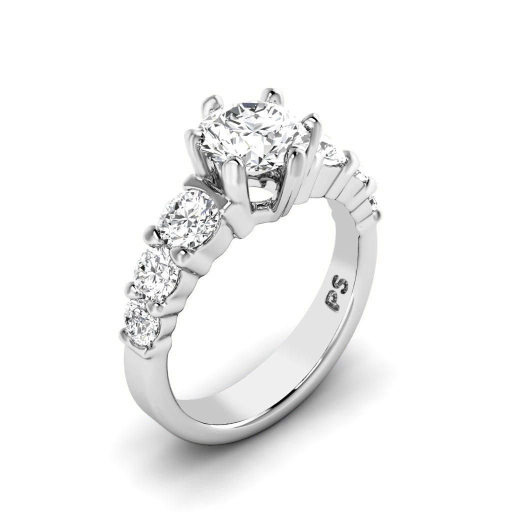 1.55-7.05 CT Round Cut Lab Grown Diamonds - Engagement Ring