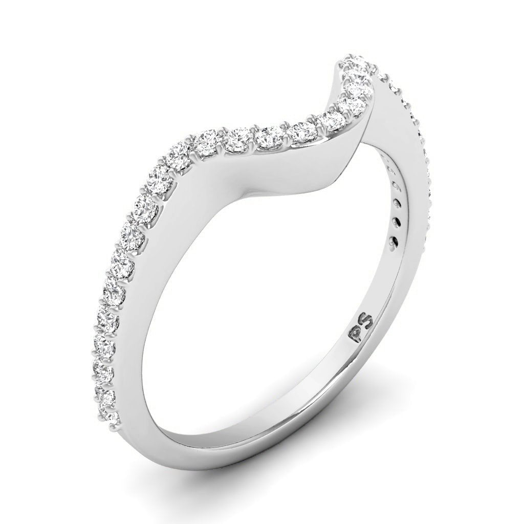 0.35 CT Round Cut Lab Grown Diamonds - Wedding Band - Primestyle.com