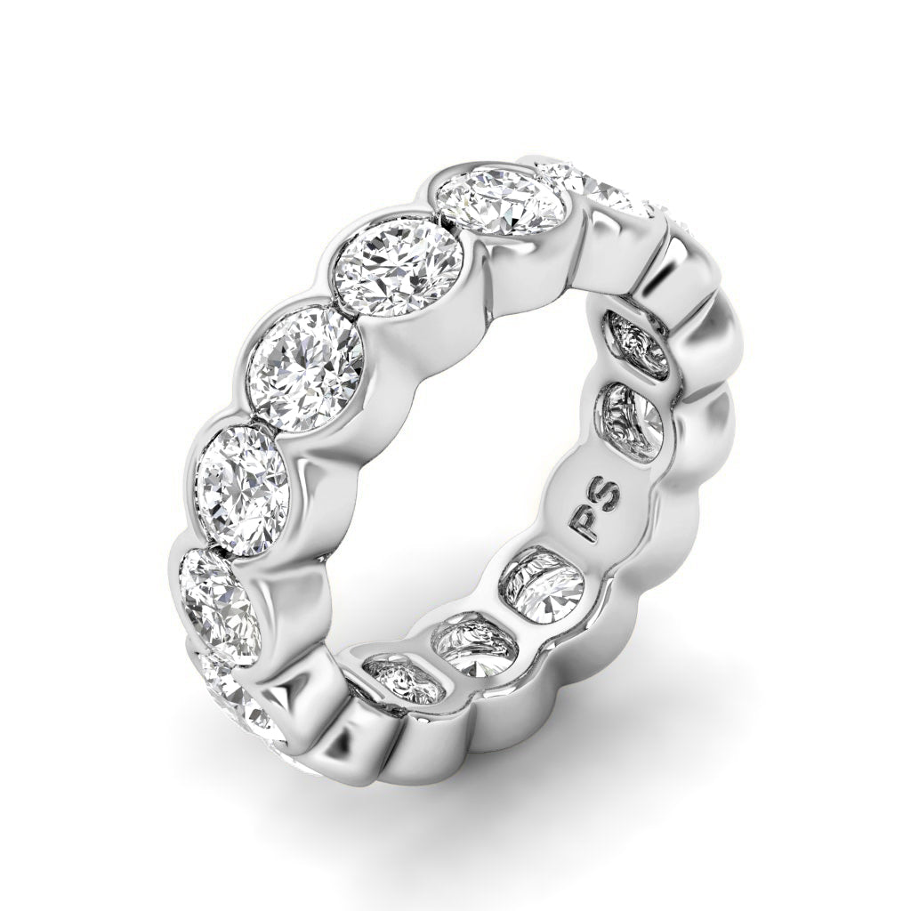 2.00-6.00 CT Round Cut Natural Diamonds - Eternity Rings