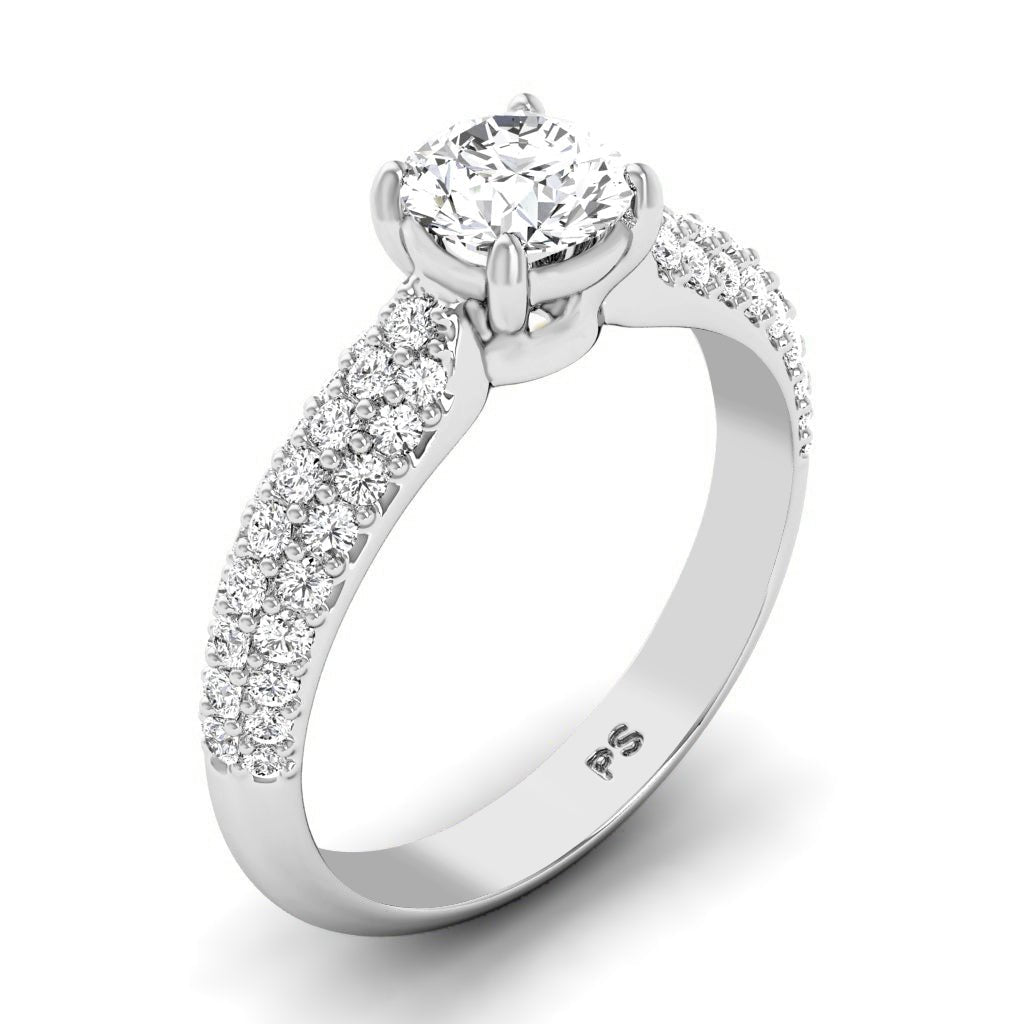 0.85 - 2.00 CT Round Cut Natural Diamonds - Engagement Ring - Primestyle.com