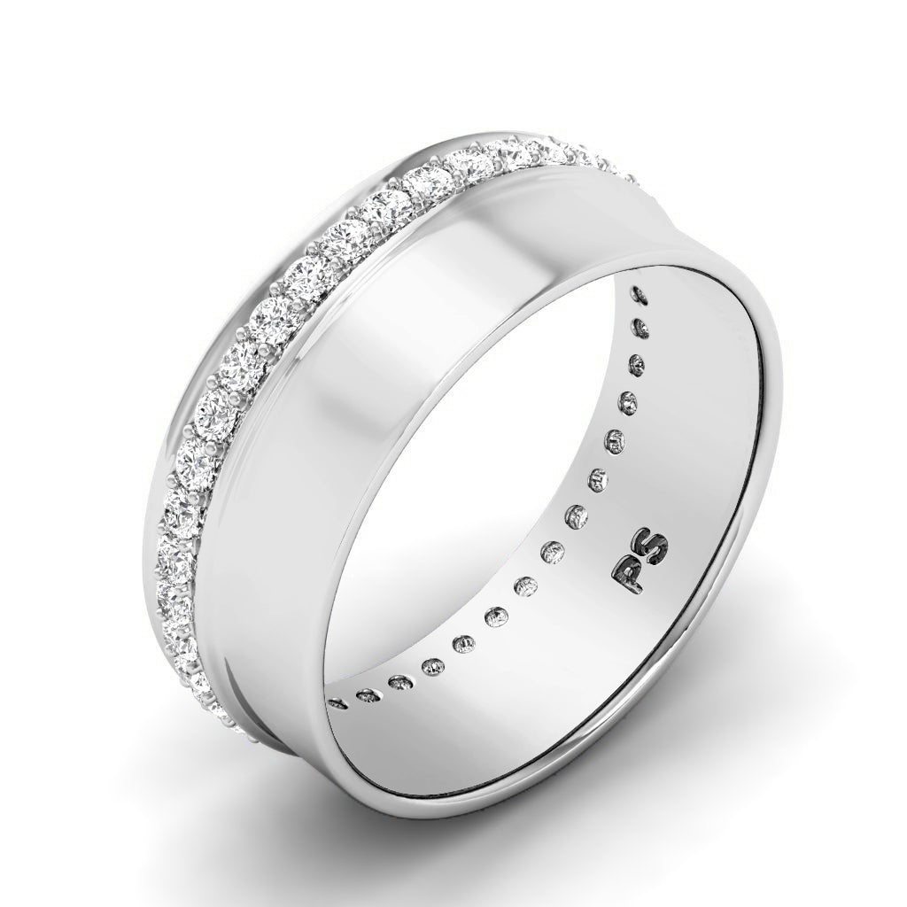 0.75 CT Round Cut Natural Diamonds - Wedding Band