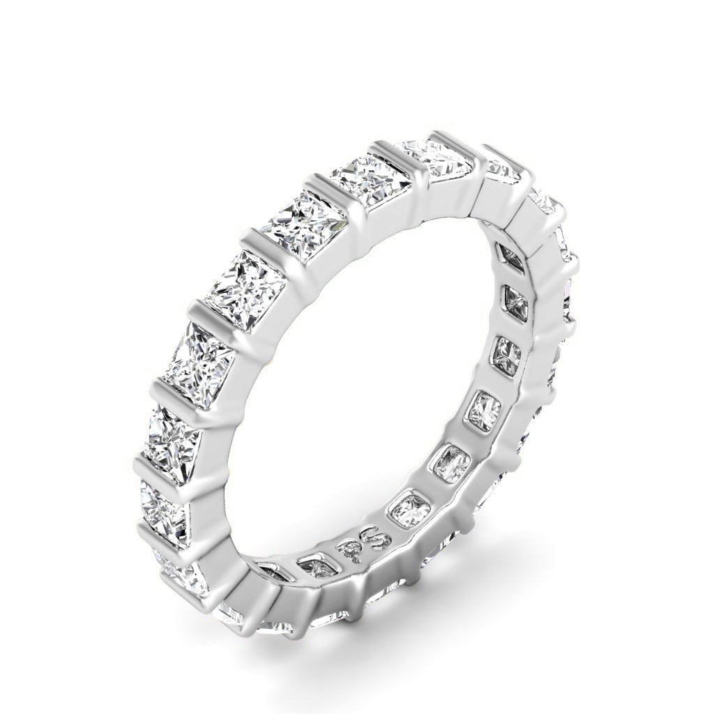 2.50 CT Princess Cut Natural Diamonds - Eternity Rings - Primestyle.com
