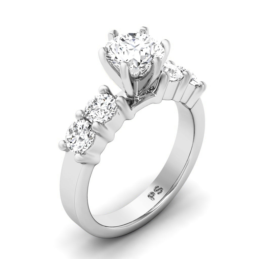 0.95-2.10 CT Round Cut Natural Diamonds - Engagement Ring