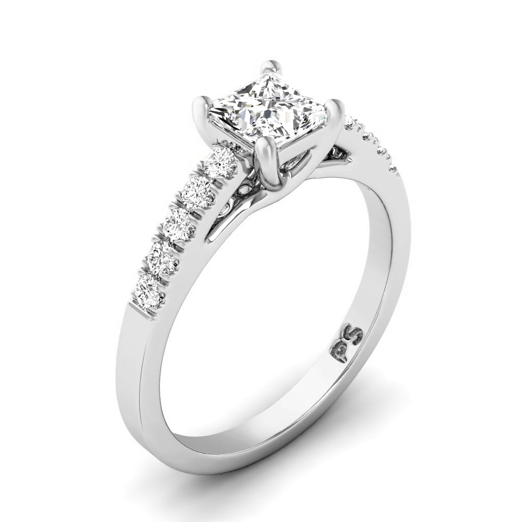 0.60-1.75 CT Round & Princess Cut Diamonds - Engagement Ring