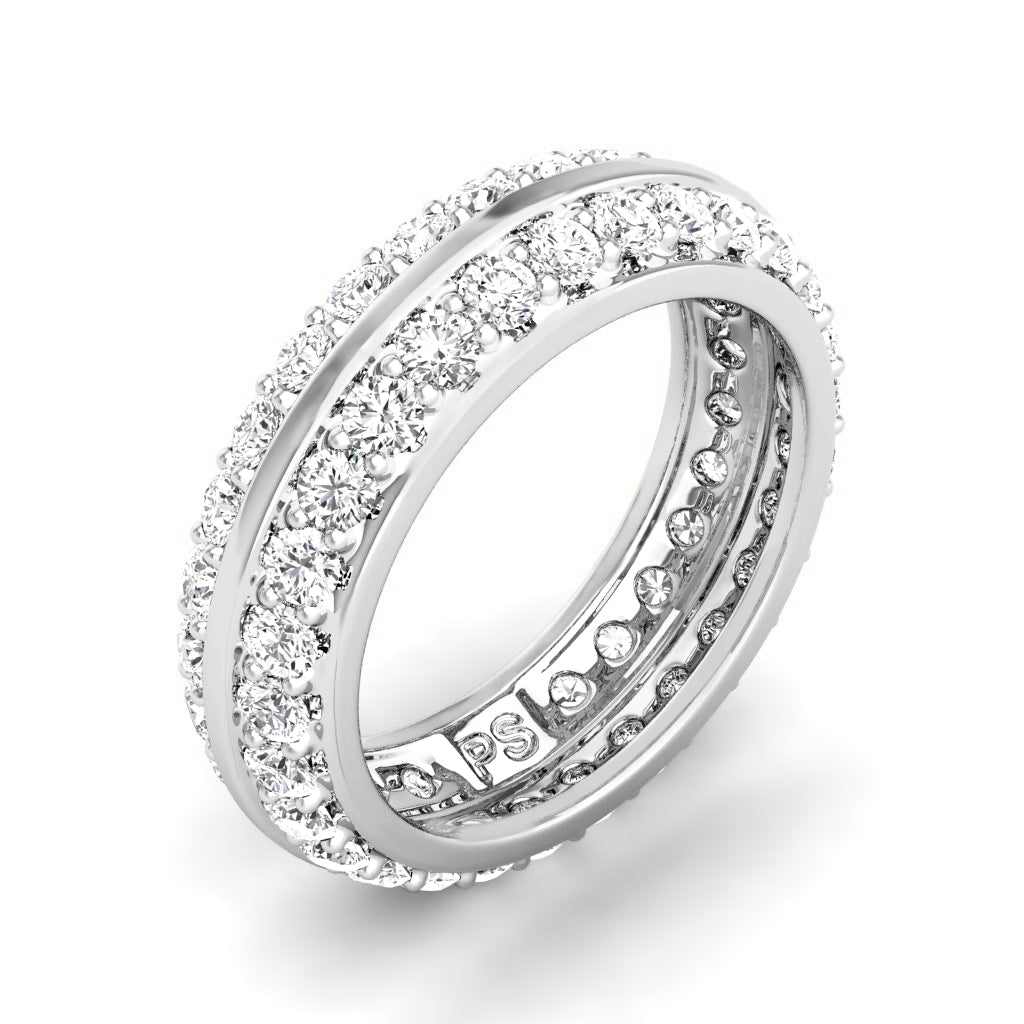 1.80 CT Round Cut Natural Diamonds - Eternity Rings