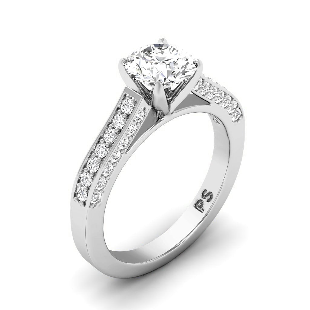 0.75-1.90 CT Round Cut Natural Diamonds - Engagement Ring