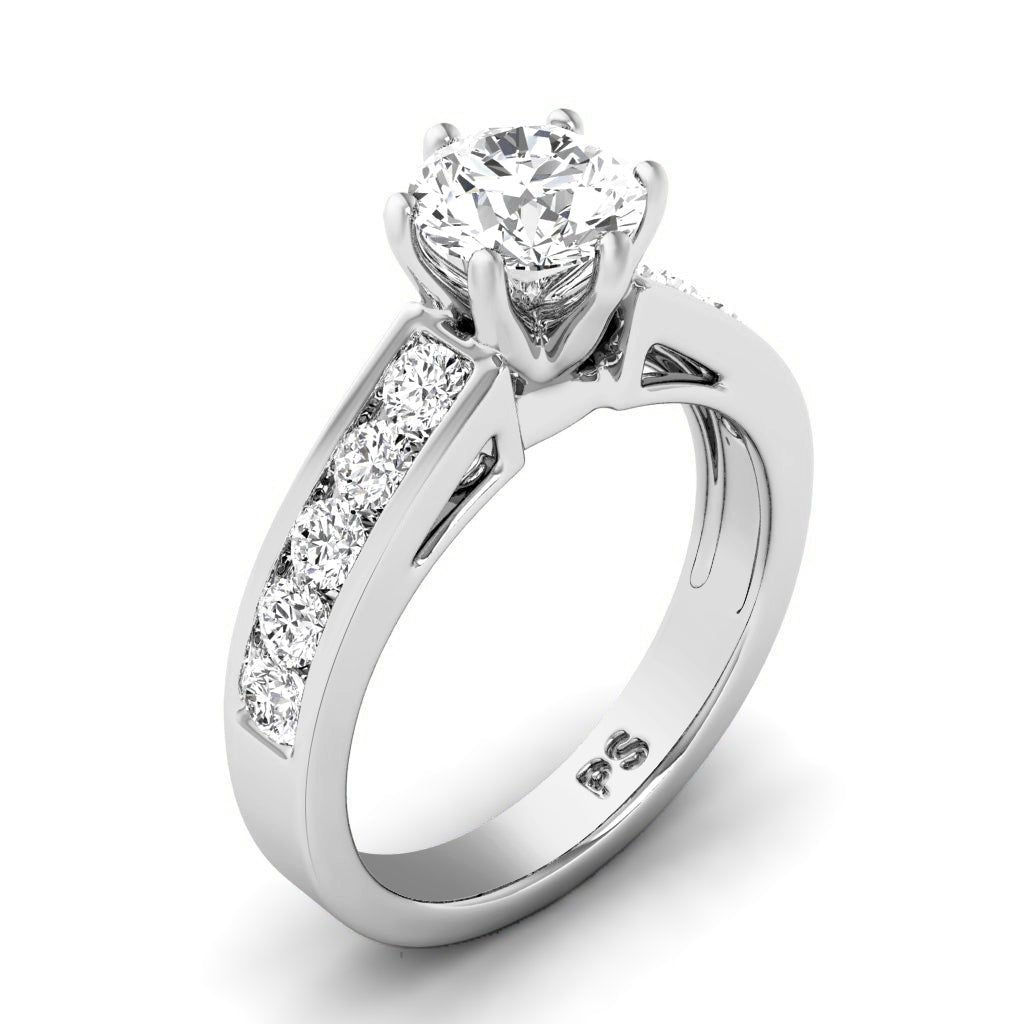 1.00-2.15 CT Round Cut Natural Diamonds - Engagement Ring