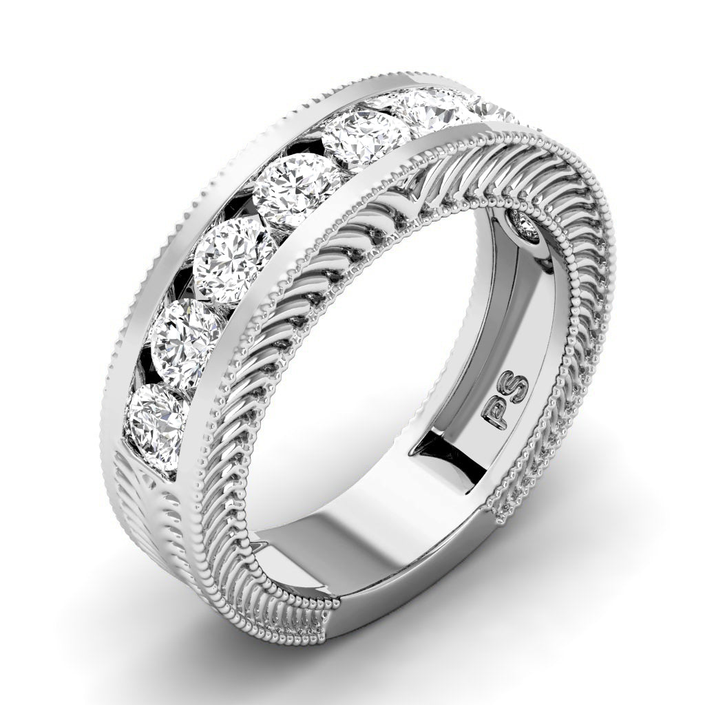 1.25 CT Round Cut Diamonds - Wedding Band